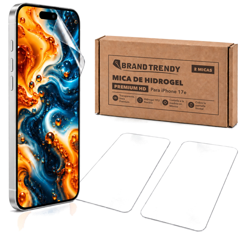 Brandtrendy Mica Hidrogel Apple iPhone 17e Premium HD 2 piezas