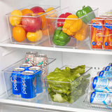 Juego de 8 Organizadores para almacenamiento de alimentos para refrigerador con tapa, Libres de BPA, ideales para refrigerador, alacena, despensas, armarios y encimeras
