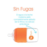Biberón para Bebé Anticólico para Fórmula 3 pzas Color Naranja ( 5oz / 150ml )