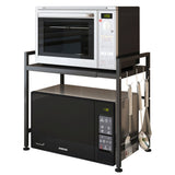 Estante Organizador Brandtrendy para Horno de microondas | Longitud ajustable | Con ruedas y estructura de acero resistente | Ideal para ahorrar espacio y mantener la cocina ordenada. | Fácil de ensamblar y limpiar.