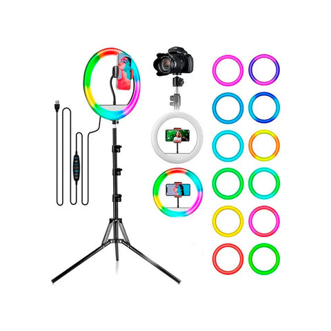 Aro De Luz Para Selfie Con Trípode De 68 Cm A M - Main Image
