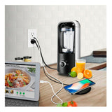 Kit Fratech con 4 enchufes de pared con puertos USB A y C de carga rápida y 1 foco LED inteligente RGB WiFi controlable por app y voz, compatible con Android/iOS, con 16M de colores, ahorro energético y vida útil de 30,000 horas.