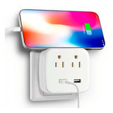 Kit Fratech y Brandtrendy con 3 multicontactos eléctricos (USB, CA, tipo C, protección 1200J) + foco inteligente WiFi RGB con control por app y voz
