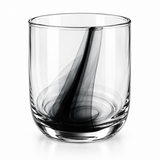 Juego de 8 Vasos de Vidrio Remolino Negro