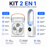 Kit Ventilador Sin Aspas + Ventilador con Aspas Portátil