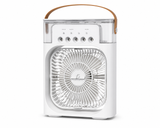 Mini Ventilador Portátil USB 4 en 1 Enfriador con Tanque 600 ml y Luz LED