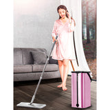 Cubeta con exprimidor Cubo rosa Mop Rectangular para todo tipo de pisos