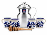 Juego para Chocolate 7 Piezas con Tazas y Molino