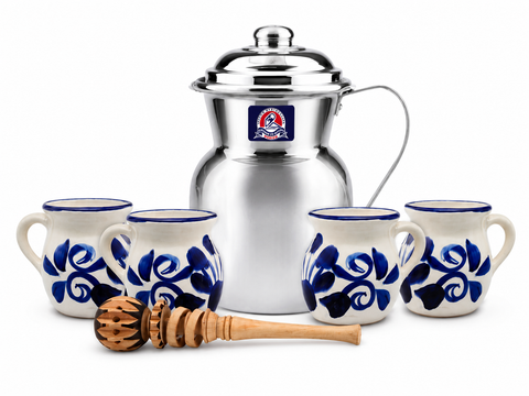 Juego para Chocolate 7 Piezas con Tazas y Molino