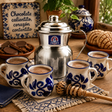 Juego para Chocolate 7 Piezas con Tazas y Molino