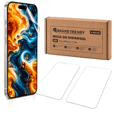Brandtrendy Mica Hidrogel Apple iPhone 17 Air Normal HD 2 piezas