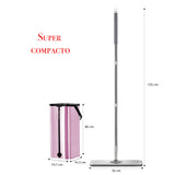 Cubeta con exprimidor Cubo rosa Mop Rectangular para todo tipo de pisos