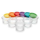 Juego de Vasos Atom con Bases de Colores 5 Piezas