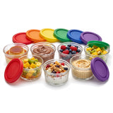 Juego de Vasos Atom con Bases de Colores 5 Piezas