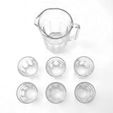 Juego de Jarra y Vasos de Vidrio Moderno 7 Piezas
