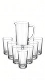 Juego de Jarra y Vasos de Vidrio Moderno 7 Piezas