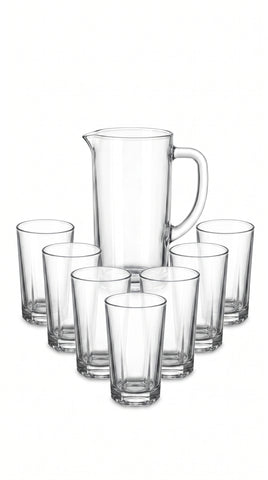 Juego de Jarra y Vasos de Vidrio Moderno 7 Piezas