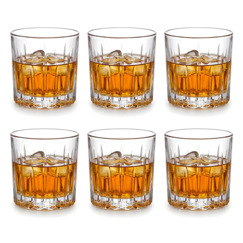 Juego de 6 Vasos de Vidrio Kristalino