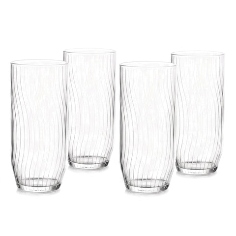 Juego de 4 Vasos Altos de Vidrio Brisa