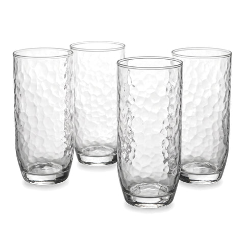 Juego de 4 Vasos Altos de Vidrio Alaska