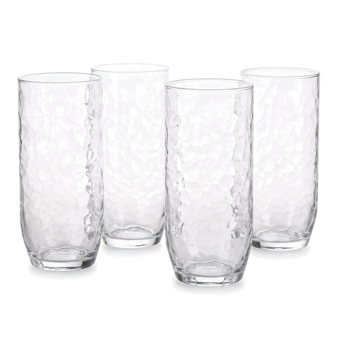 Juego de 4 Vasos Altos de Vidrio Alaska