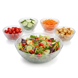 Juego de Ensaladeras de Vidrio Líneas 5 Piezas