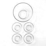 Juego de Ensaladeras de Vidrio Líneas 5 Piezas
