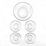 Juego de Ensaladeras de Vidrio Líneas 5 Piezas