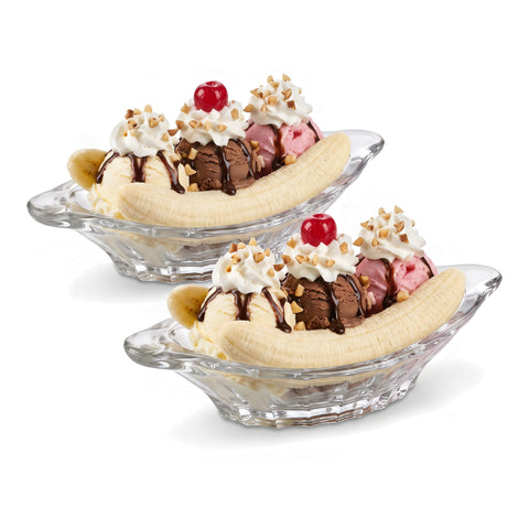 Juego de 2 Copas de Vidrio para Banana Split