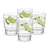 Juego de 4 Vasos de Vidrio Scandi