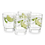 Juego de 4 Vasos de Vidrio Scandi