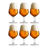 Juego de 6 Copas de Vidrio para Cerveza Enjoy