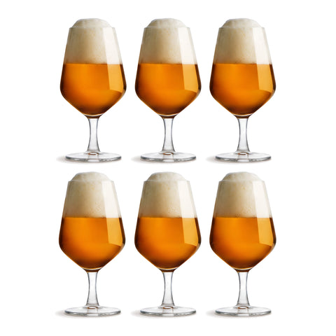 Juego de 6 Copas de Vidrio para Cerveza Enjoy
