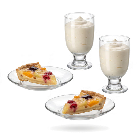 Juego de 4 Copas de Vidrio para Postre