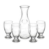 Juego de Jarra y 4 Vasos de Vidrio para Bebidas