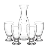 Juego de Jarra y 4 Vasos de Vidrio para Bebidas