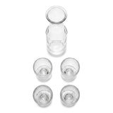 Juego de Jarra y 4 Vasos de Vidrio para Bebidas