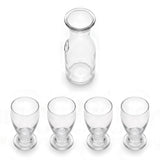 Juego de Jarra y 4 Vasos de Vidrio para Bebidas