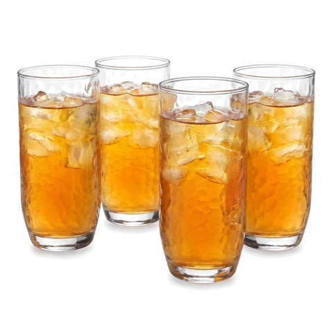 Juego de 4 Vasos Altos de Vidrio Alaska