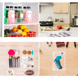 Set de 16 Organizadores de Cajón Brandtrendy, Plástico Transparente, Apilables, Multiusos para Oficina, Baño, Cocina y Maquillaje. Fácil de limpiar y altamente resistente