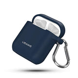 Funda Compatible con AirPods 1 de Silicon con Correa Azul M