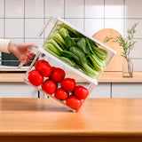 Organizador de alimentos con asa para refrigerador ideal para organizar tu cocina, alimentos e insumos, así como productos de uso personal diseñó 5 en 1