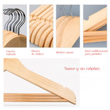 Ganchos de Madera para Ropa 25 Unidades, Apilables, Perchas de Ropa, Calidad Premium Gancho 360 Grados Incluye 3 cubrepolvo Grande 3 medianos y 1 Extragrande