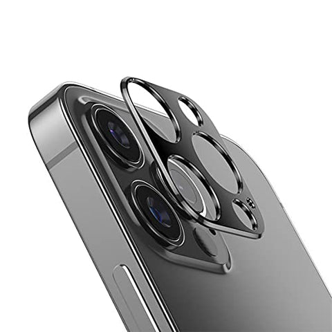 Mica Cristal Templado 9H para Lente cámara Compatible con iPhone 12 Pro MAX (Grafito)