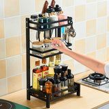 Especiero Brandtrendy de Cocina de Acero Inoxidable, 3 Niveles – Rack Organizador de Especias con Diseño Moderno y Ahorro de Espacio