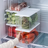 Organizador de alimentos con asa para refrigerador ideal para organizar tu cocina, alimentos e insumos, así como productos de uso personal diseñó 5 en 1