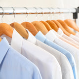 Ganchos de Madera para Ropa 25 Unidades, Apilables, Perchas de Ropa, Calidad Premium Gancho 360 Grados Incluye 3 cubrepolvo Grande 3 medianos y 1 Extragrande
