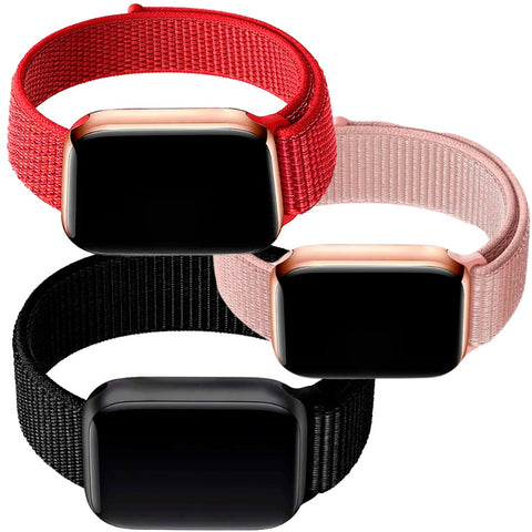 3 Correas Con Carcasa Negro Rosa Y Rojo 38 - 40