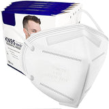 50 piezas de cubrebocas KN95. Tapabocas, Mascarillas Protectoras con 5 Capas, Cubrebocas Desechable y Ajustador Nasal con empaque individual (Ajuste Comodo, Blanco)