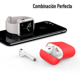 Funda Para Caja De AirPods De Silicon Máxima Protección